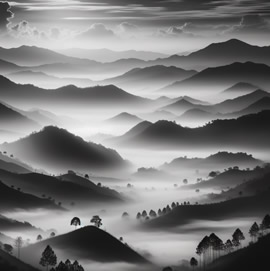 AI Fellows Bilder Galerie Beispiel Schwarz-Weiss