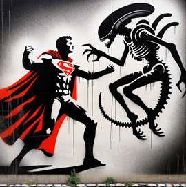 AI Fellows Bilder Galerie Beispiel Street Art